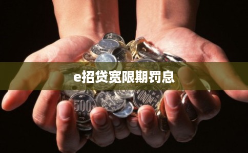 e招贷宽限期罚息