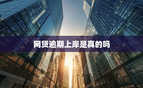 网贷逾期上岸是真的吗