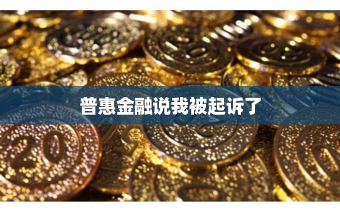 普惠金融说我被起诉了