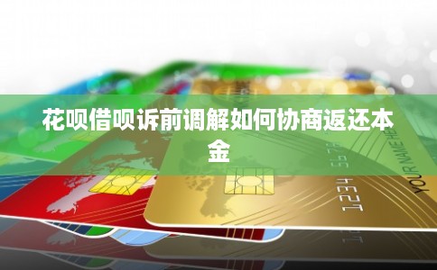 花呗借呗诉前调解如何协商返还本金