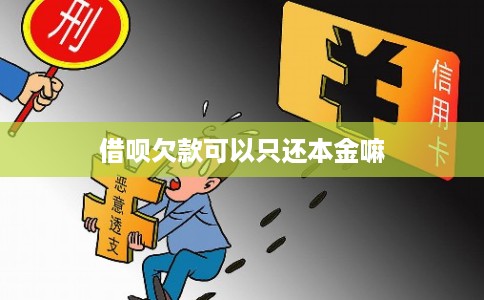借呗欠款可以只还本金嘛