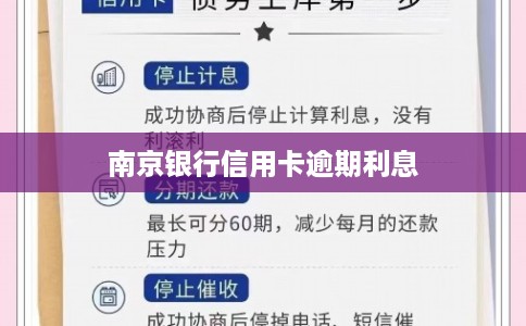 南京银行信用卡逾期利息
