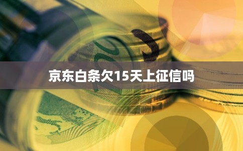 京东白条欠15天上征信吗