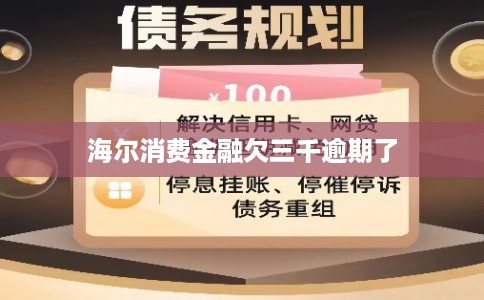 海尔消费金融欠三千逾期了