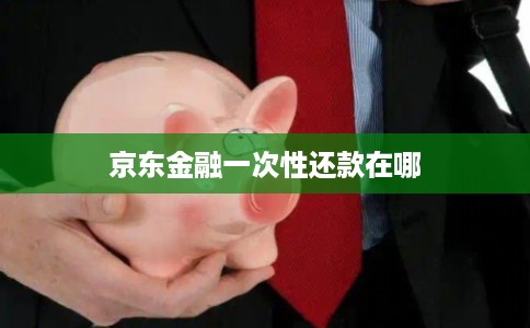 京东金融一次性还款在哪