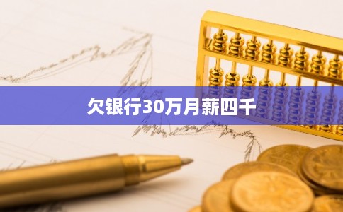 欠银行30万月薪四千