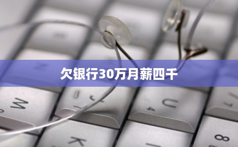 欠银行30万月薪四千