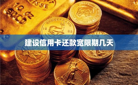 建设信用卡还款宽限期几天