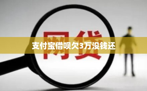 支付宝借呗欠3万没钱还