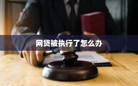 网贷被执行了怎么办