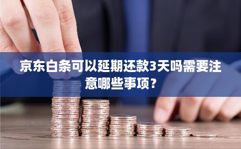 京东白条可以延期还款3天吗需要注意哪些事项？