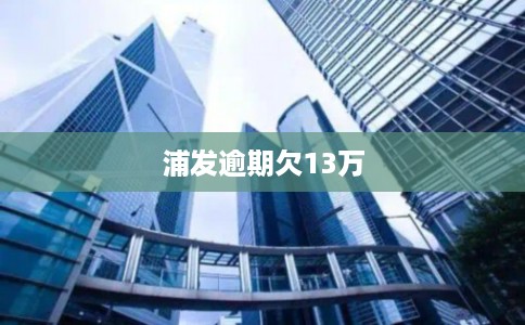 浦发逾期欠13万