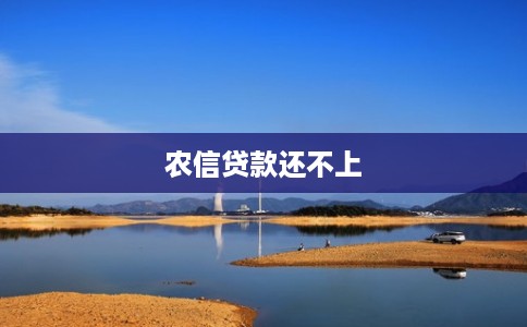 农信贷款还不上