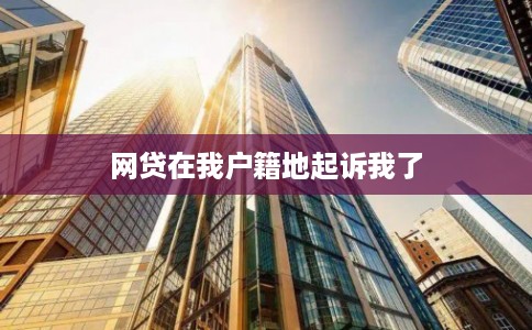 网贷在我户籍地起诉我了