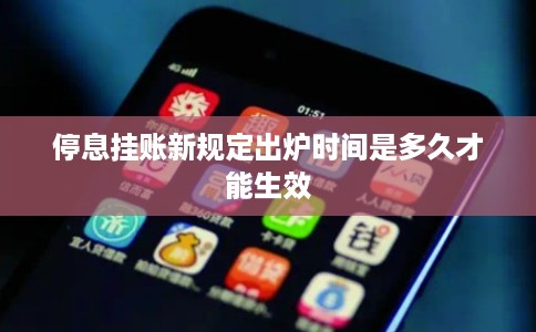 停息挂账新规定出炉时间是多久才能生效
