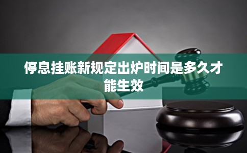 停息挂账新规定出炉时间是多久才能生效