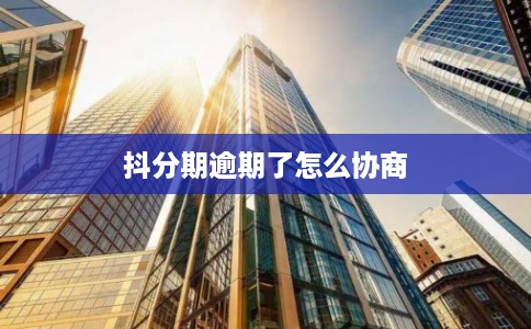 抖分期逾期了怎么协商