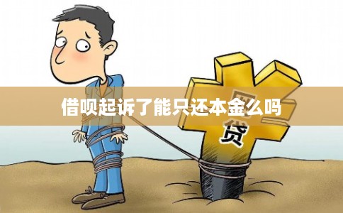 借呗起诉了能只还本金么吗