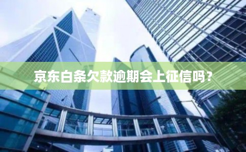 京东白条欠款逾期会上征信吗？