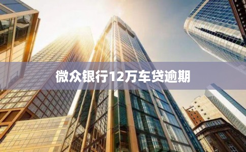 微众银行12万车贷逾期