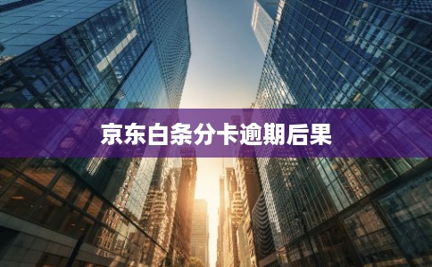 京东白条分卡逾期后果