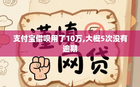 支付宝借呗用了10万,大概5次没有逾期