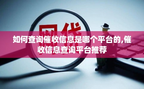 如何查询催收信息是哪个平台的,催收信息查询平台推荐