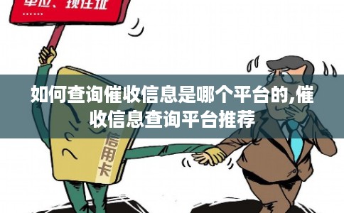 如何查询催收信息是哪个平台的,催收信息查询平台推荐