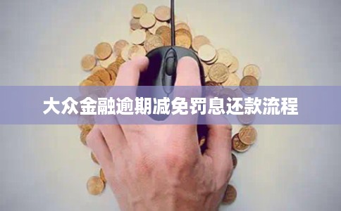 大众金融逾期减免罚息还款流程