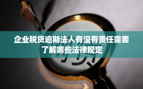 企业税贷逾期法人有没有责任需要了解哪些法律规定