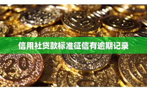 信用社贷款标准征信有逾期记录