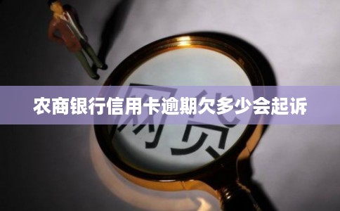 农商银行信用卡逾期欠多少会起诉