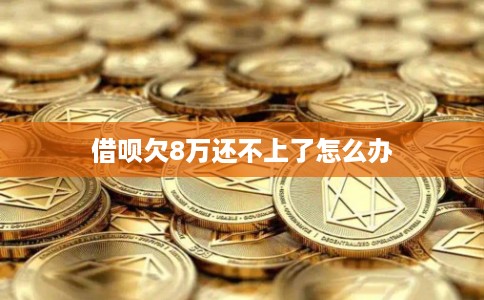 借呗欠8万还不上了怎么办