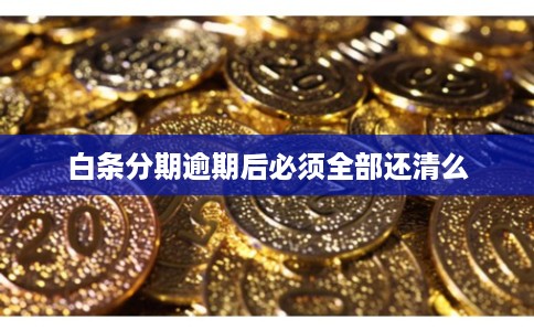 白条分期逾期后必须全部还清么