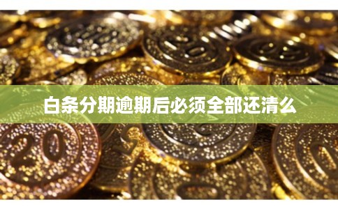 白条分期逾期后必须全部还清么