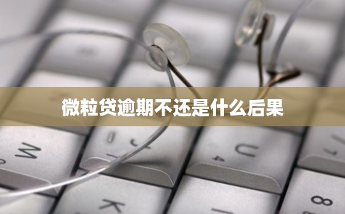 微粒贷逾期不还是什么后果