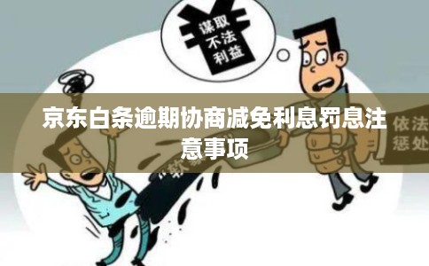 京东白条逾期协商减免利息罚息注意事项