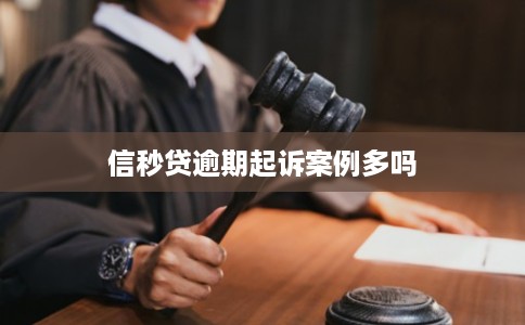 信秒贷逾期起诉案例多吗