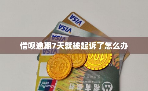 借呗逾期7天就被起诉了怎么办