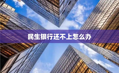 民生银行还不上怎么办
