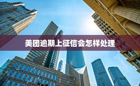 美团逾期上征信会怎样处理