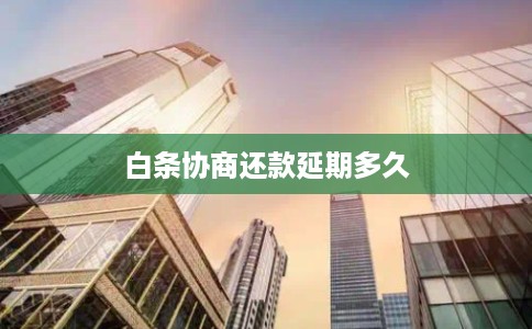 白条协商还款延期多久