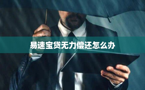 易速宝贷无力偿还怎么办