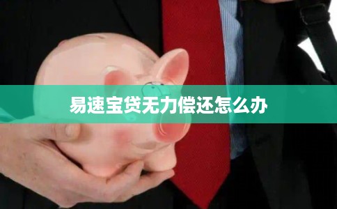 易速宝贷无力偿还怎么办