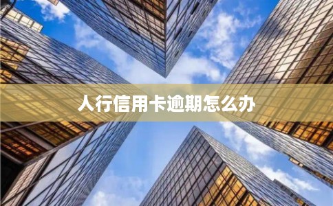 人行信用卡逾期怎么办