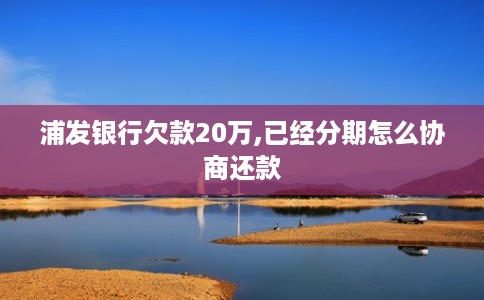 浦发银行欠款20万,已经分期怎么协商还款