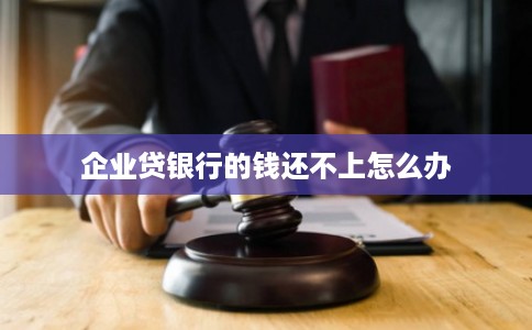 企业贷银行的钱还不上怎么办