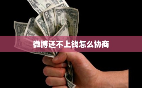 微博还不上钱怎么协商