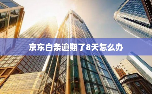 京东白条逾期了8天怎么办