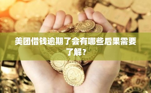 美团借钱逾期了会有哪些后果需要了解？